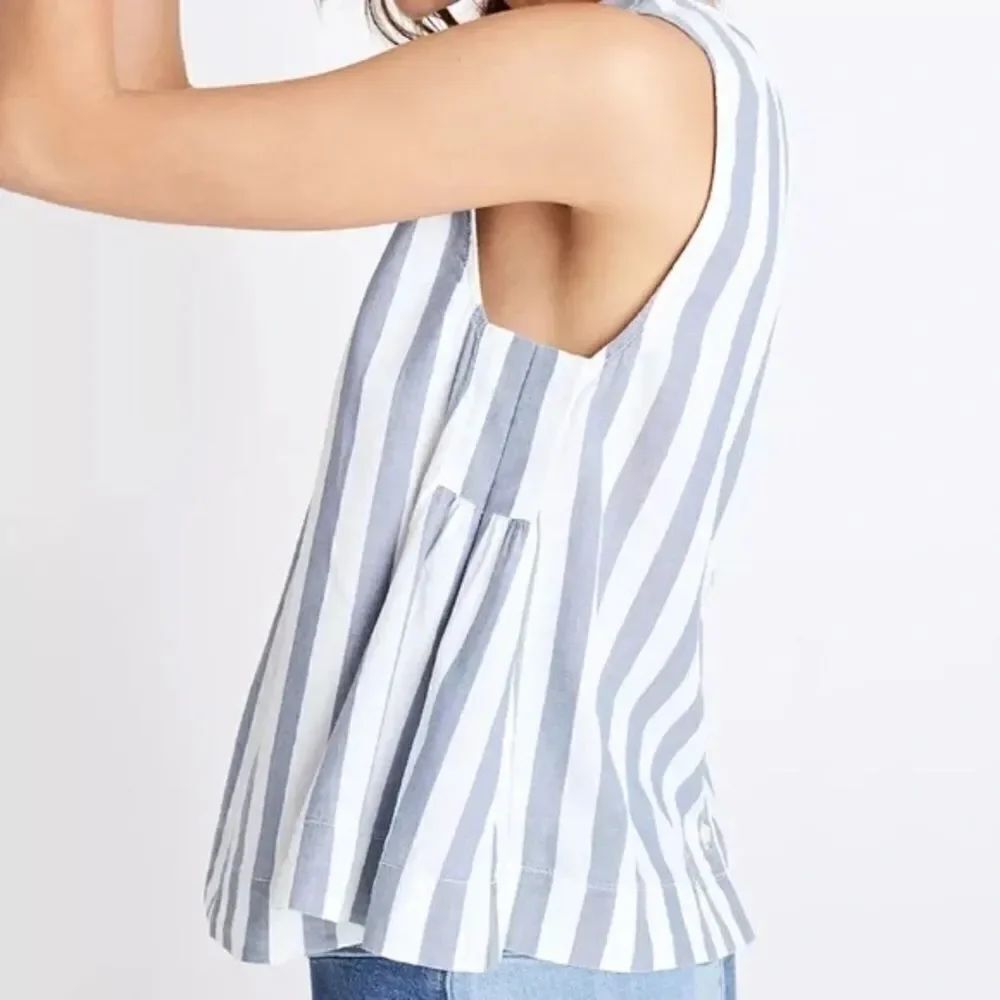 ✨Mod Ref Striped Sleeveless Button Down Tank✨ - Picture 2 of 8